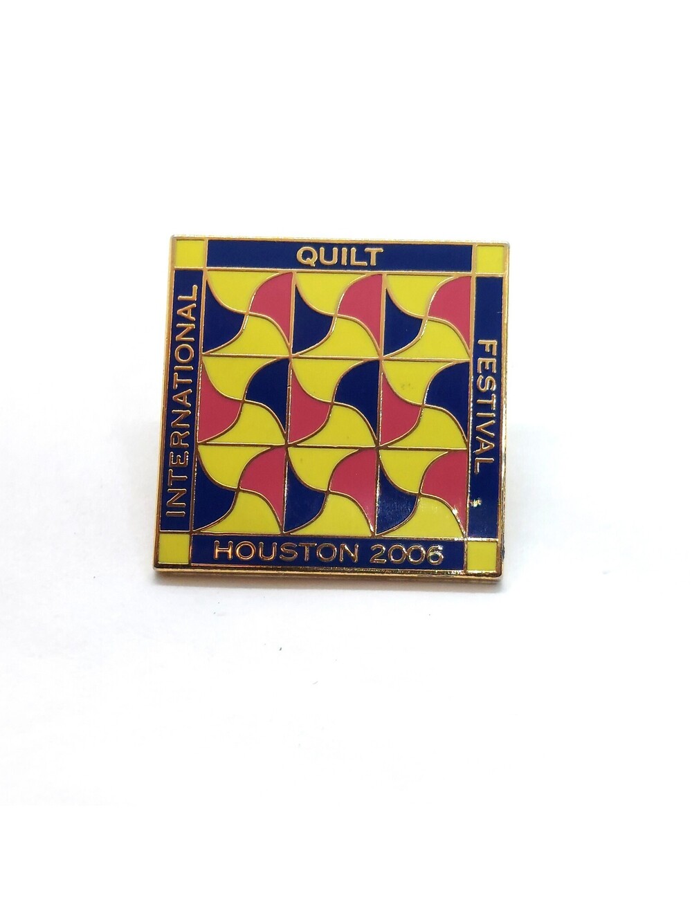 International Quilt Festival Houston 2006 Pinwheel Block Enamel Pin Sewing